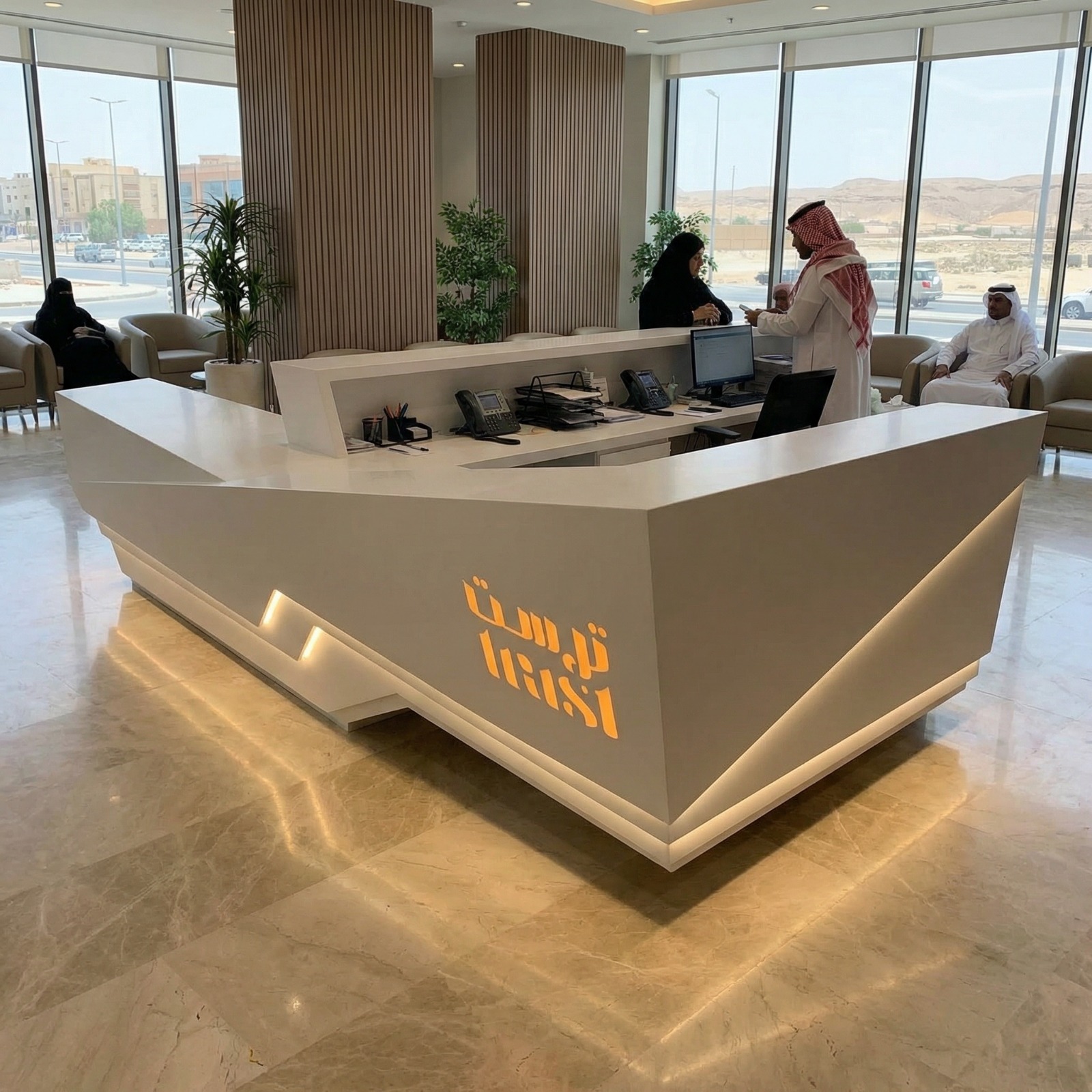 Mostrador clínica retroiluminado