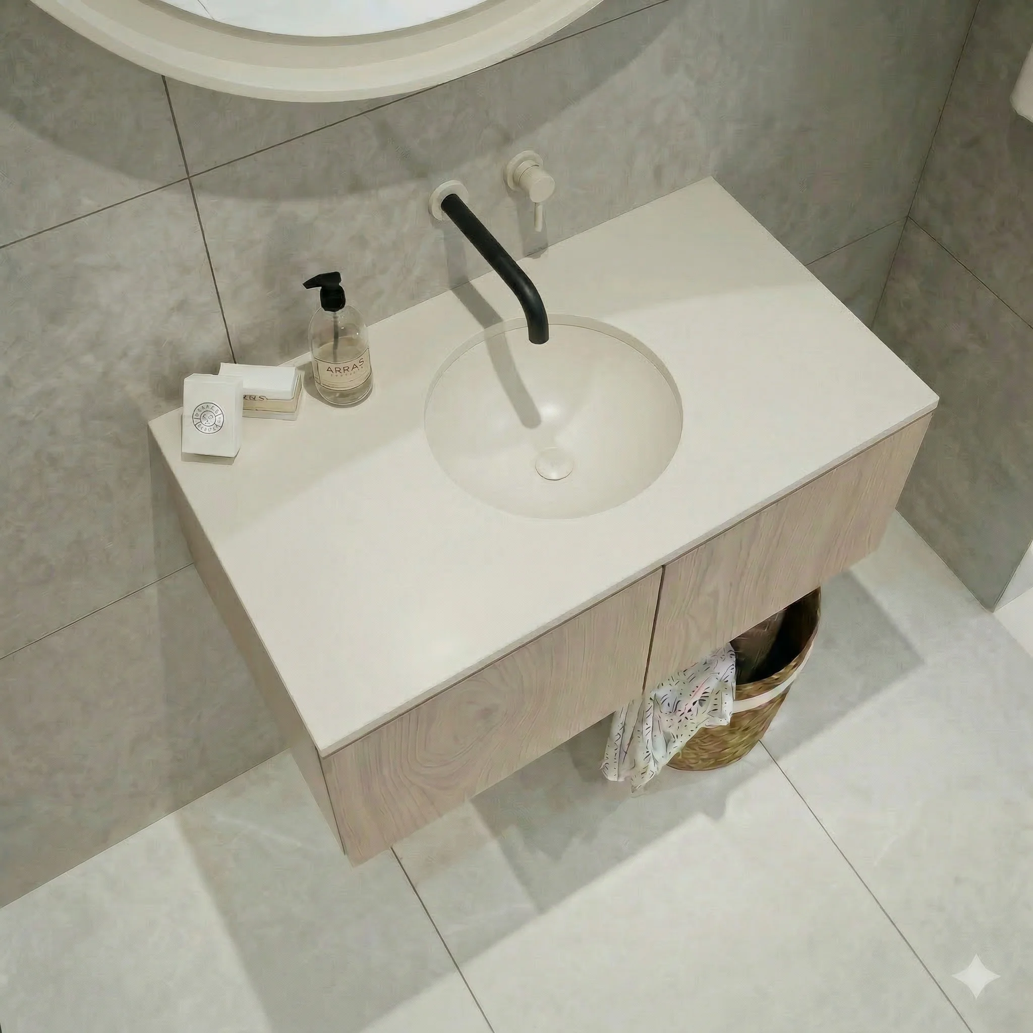 Encimera con lavabo Round integrado