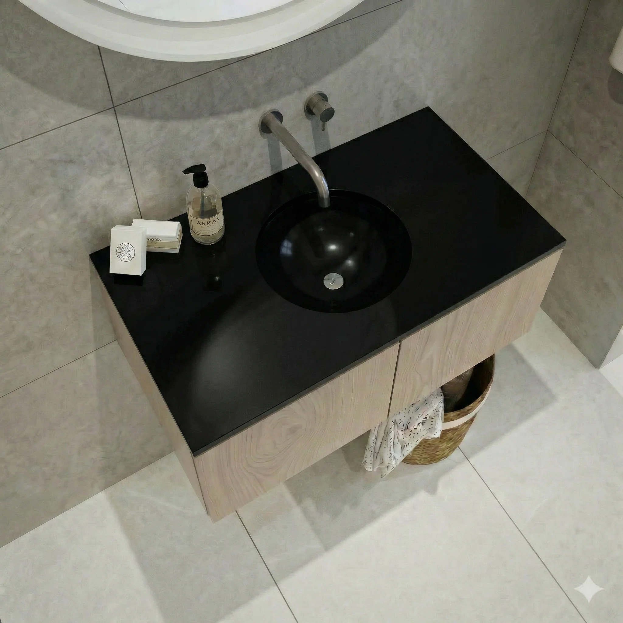 Encimera con lavabo Round integrado